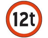 Mass limit sign